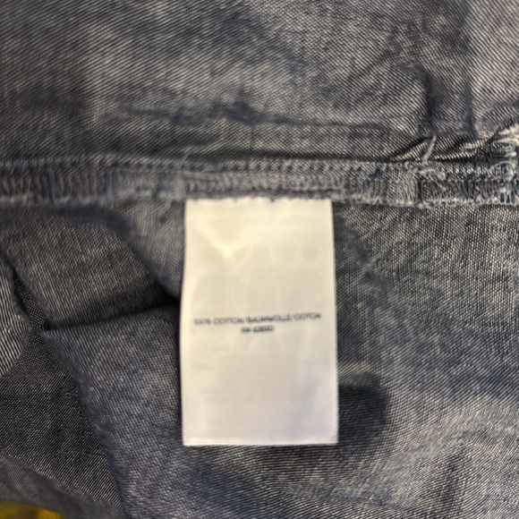 Lands End long sleeve plus size 2X long cotton tunic in jean blue - Picture 5 of 5